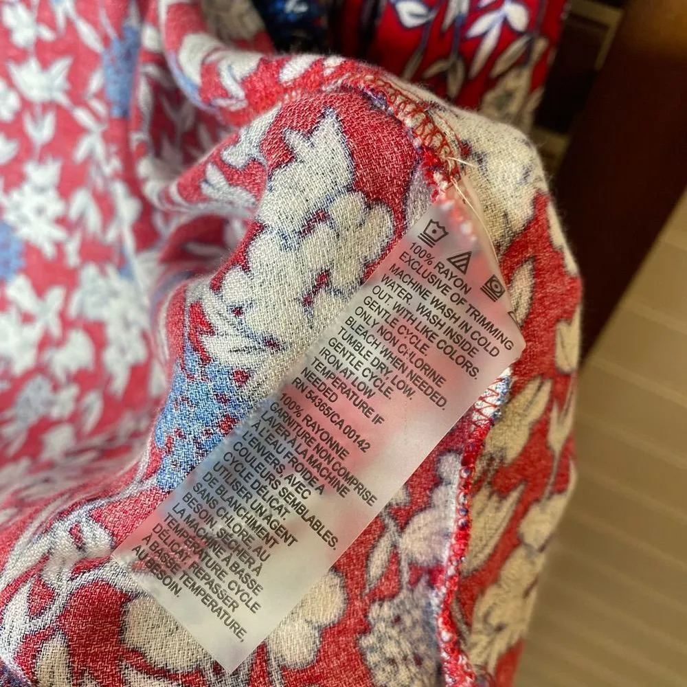 Allison Daley Floral Red & Blue Kimono Cardigan - Image 5