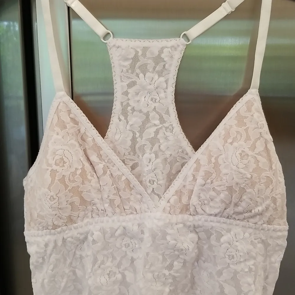 💕HANKY PANKY💕 Signature Lace Padded V-Front Cami Tank Top ~ White Medium M NWT - Image 6