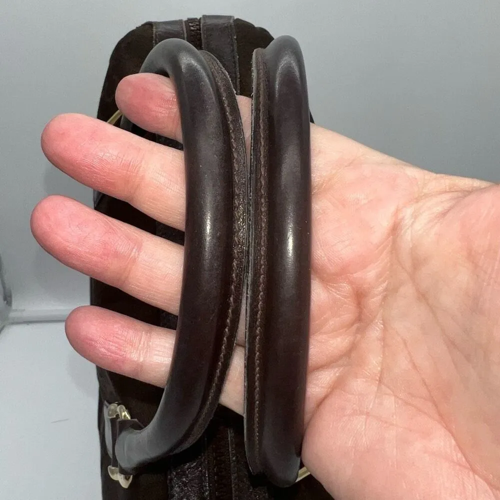 Celine Macadam Brown canvas And Leather Boston Bag - Image 6