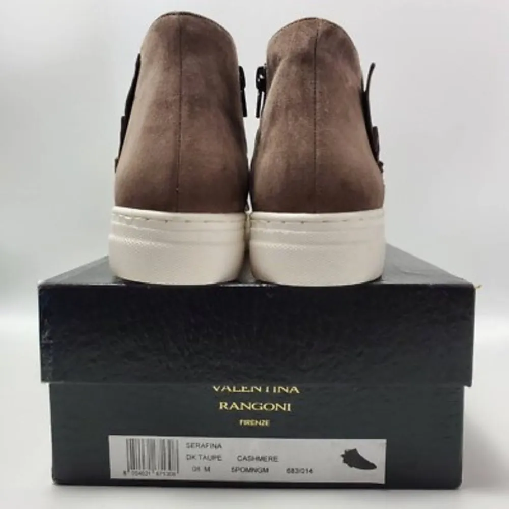 Valentina Rangoni Womens Serafina High Top Sneakers Shoes Taupe Size 8M New Brown - Image 11