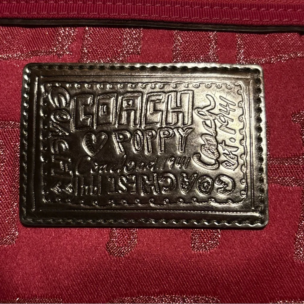 Coach Poppy Storypatch Hot Pink Glam Tote 15301 Limited Edition Nylon Metallic - Image 5