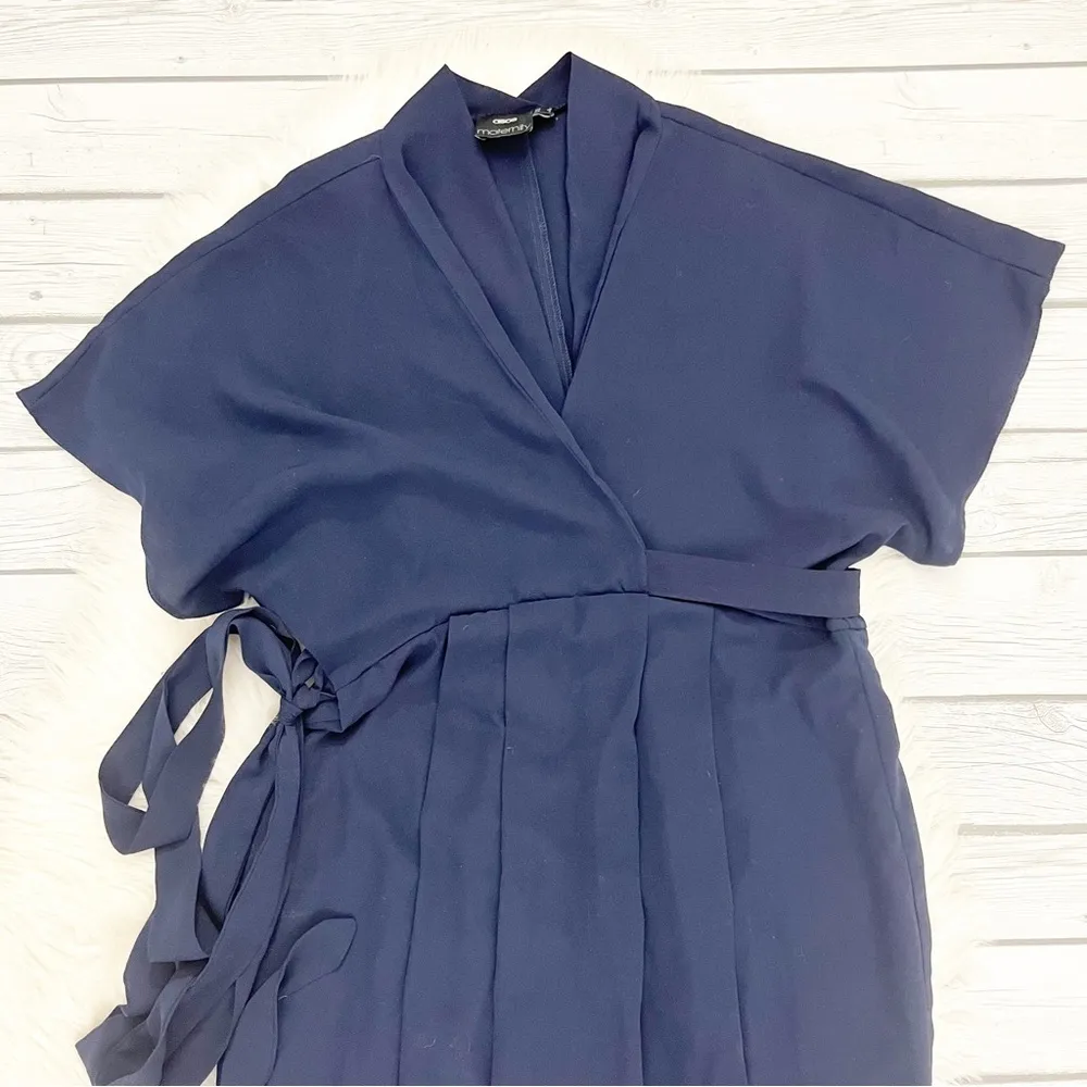 ASOS  Maternity Navy MIDI Dress - Image 3