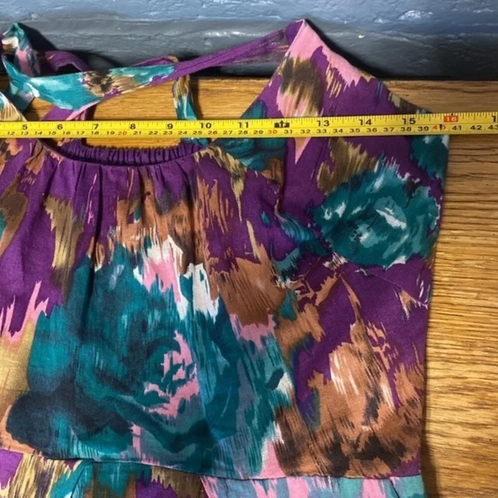 JACK BY BB DAKOTA Purple Floral water color Dress with pockets size large - Image 5