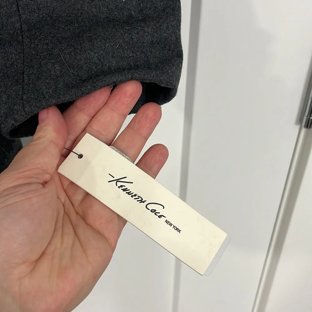 New Kenneth Cole Size 6 Gray Melton Wool Blend Peacoat with Pockets - Image 6