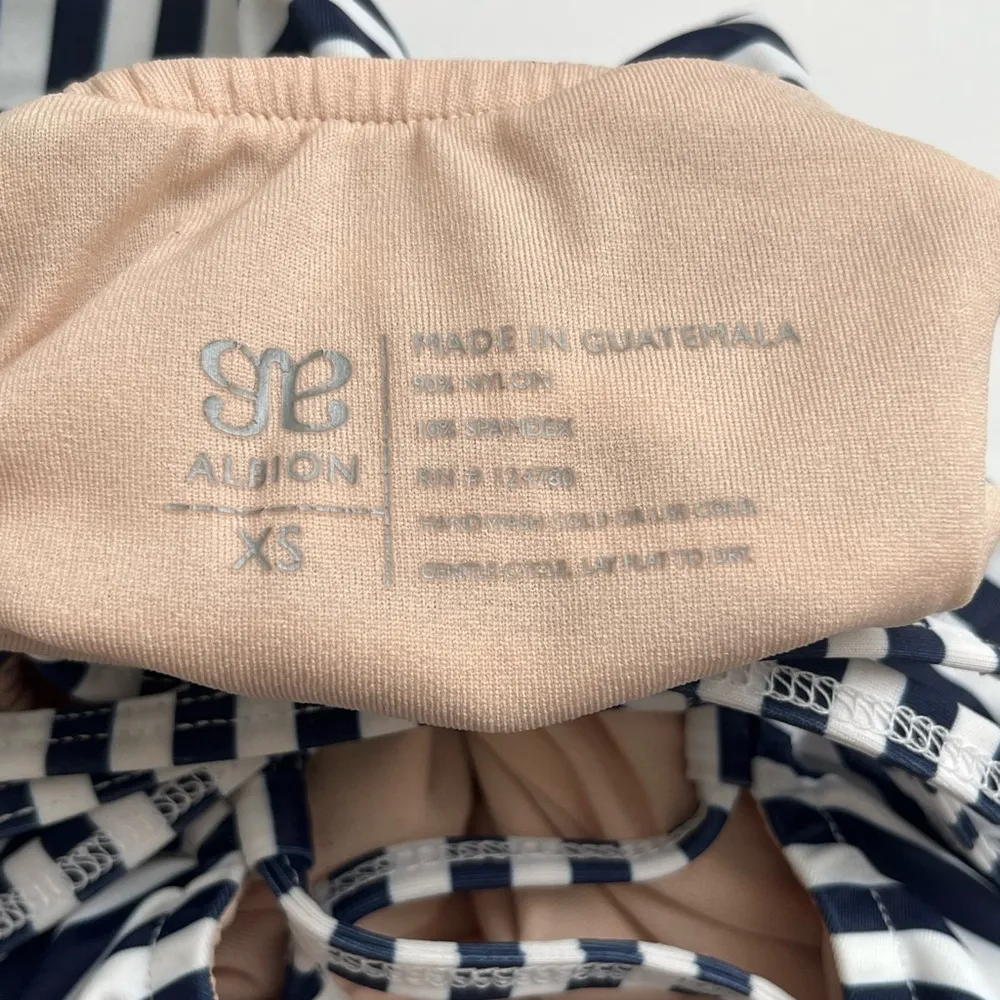 Albion Weekender Stripe One Piece Swimsuit navy XS - Image 6