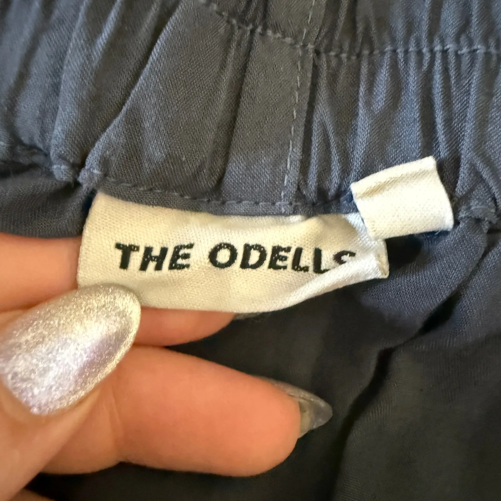 THE ODELLS | Navy Blue Slouch Lagenlook Jogger Pants | Size Small - Image 7
