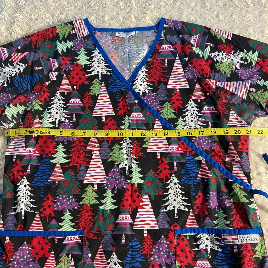 UA Scrubs Christmas Mixed Pattern Trees 2 - Image 4