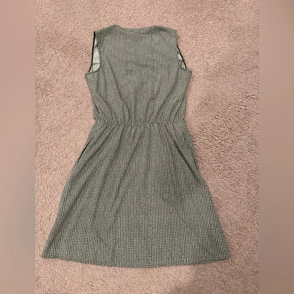 MERONA Chinese Collared Chevron Olive Green Dress - Image 9