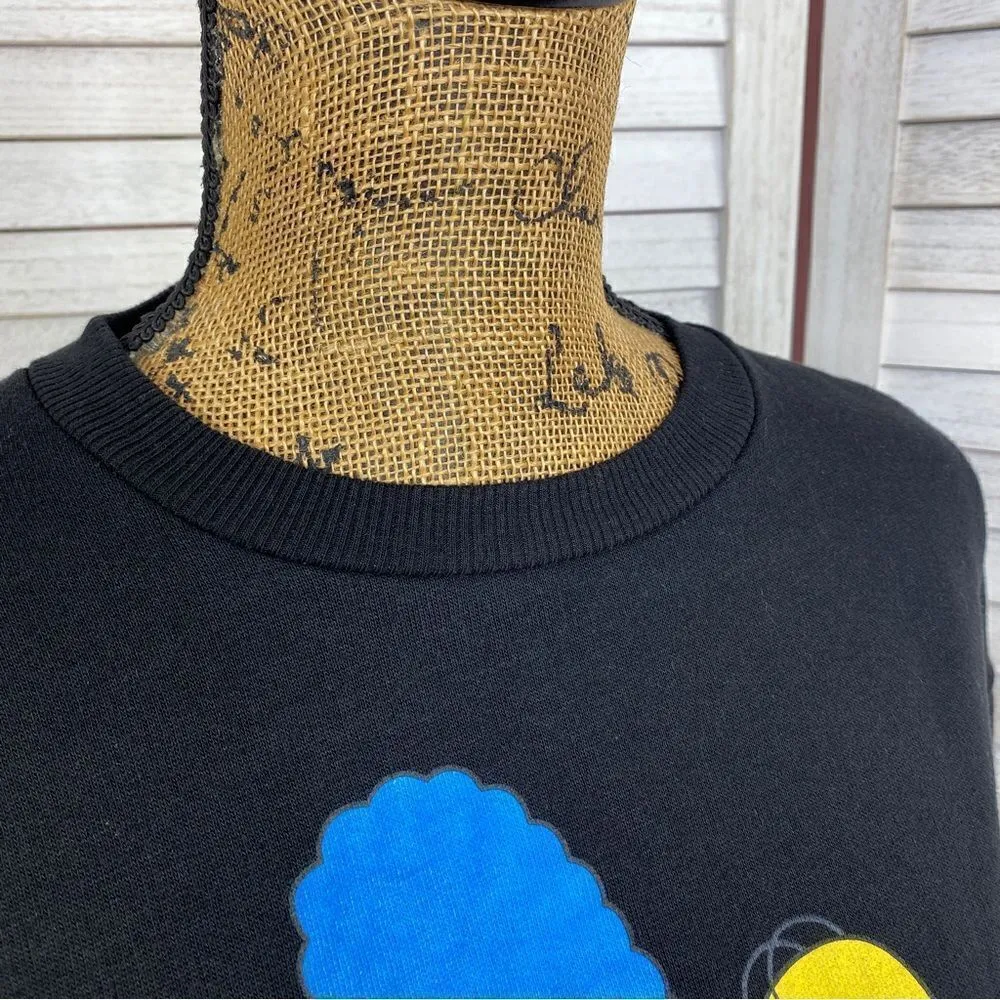 Zara The Simpsons Graphic Print Sweatshirt Black Small - Image 6