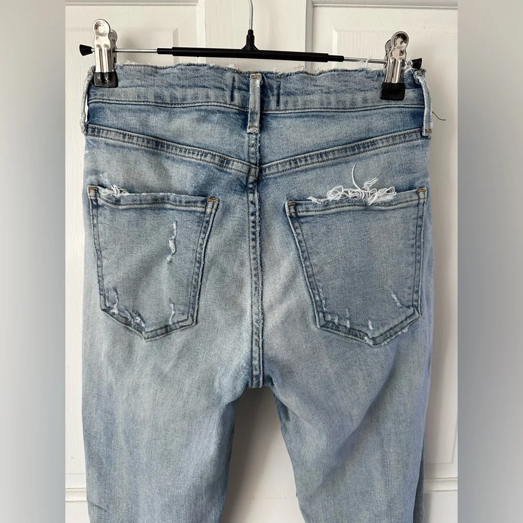 AGOLDE‎ Skinny Sophie Crop Distressed Destroyed Blue Denim Stretch Jeans Size 23 - Image 6