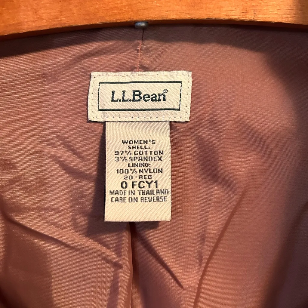 VTG LL Bean Womens Corduroy Blazer Size 20 Brown Heritage Academia Equestrian - Image 2