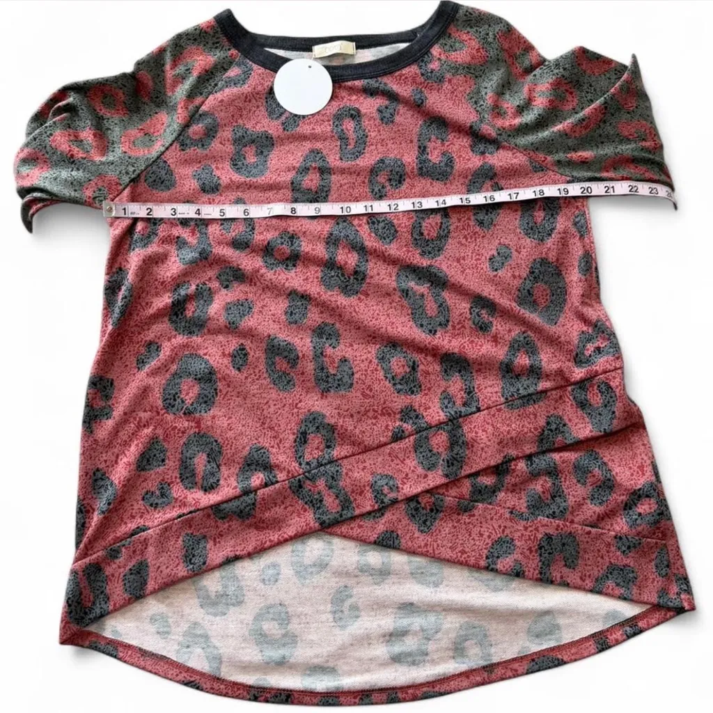 ‎Cheetah Print Raglan Top Pink Size L - Image 15
