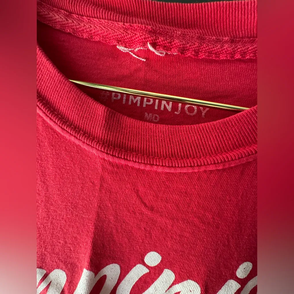 Pimpin Joy Ya’ll The Shop Forward Red T - Image 2