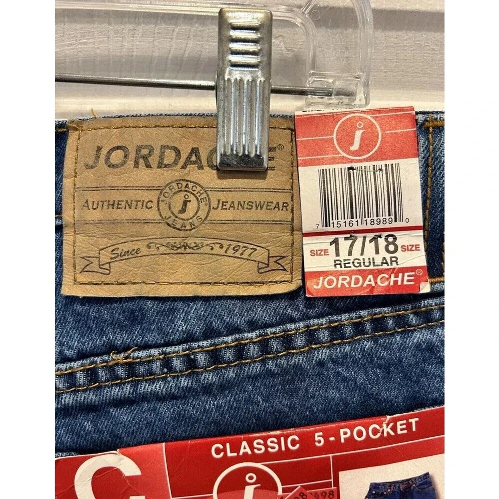 Deadstock 90s Y2K Vintage Jordache High Waisted Jeans 17/18 Classic Tapered‎ NWT - Image 4