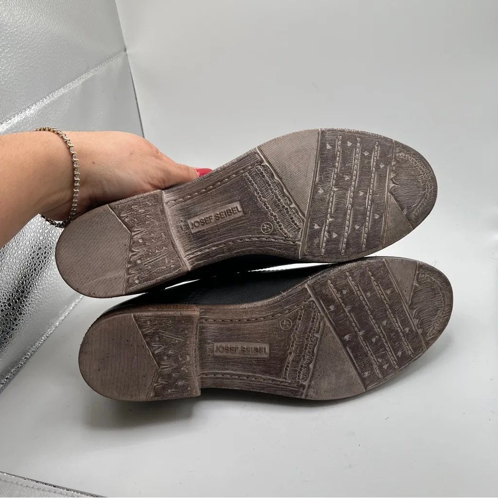 NWOB Josef Seibel Womens Sienna 85 Black Leather Oxfords Lace Up Cap Toe 41 US10 Size 10 - Image 10