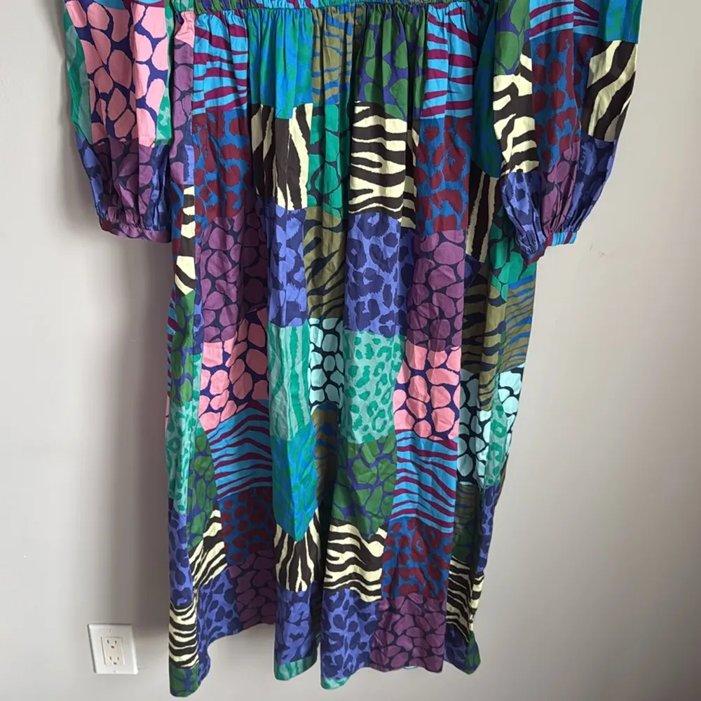 Geisha Designs for Anthropologie  Long-Sleeve Printed Maxi Dress Large - Image 12