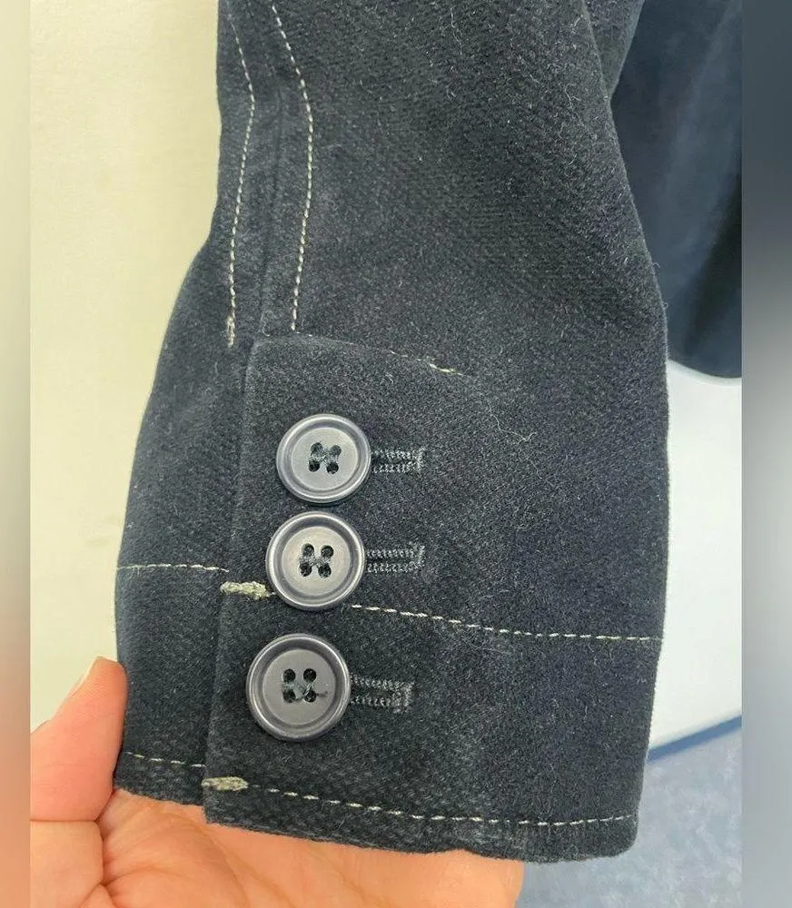 Womens United Colors of Benetton Navy Double Breast Blazer - Image 3