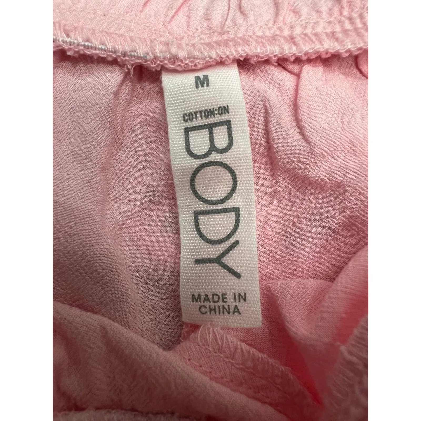 Cotton On Body Pink Eyelet‎ Pajama Shorts M Cottagecore Coquette Sleepwear - Image 4