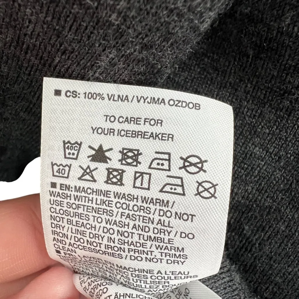 Icebreaker Merino Wool Deice Long Sleeve Turtleneck Sweater Gray Size Small - Image 10