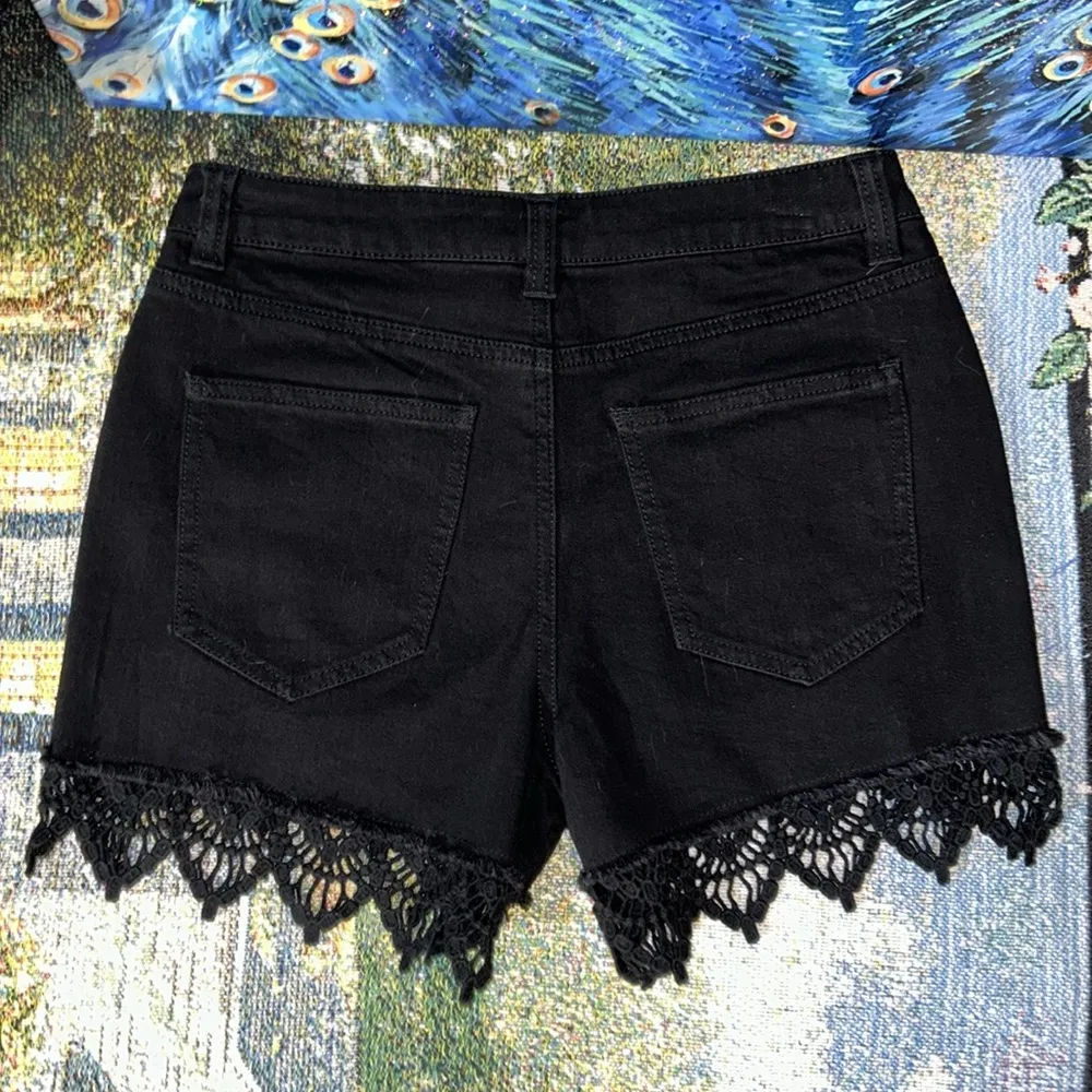 Madden NYC Size 9 Charocal Distressed Jean Shorts - Image 7
