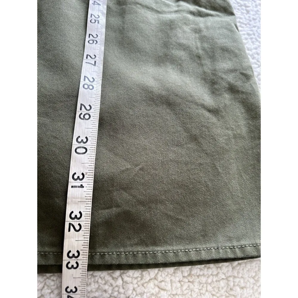 Madewell Long Sleeve Mini Shirtdress Loden Green Size S - Image 14