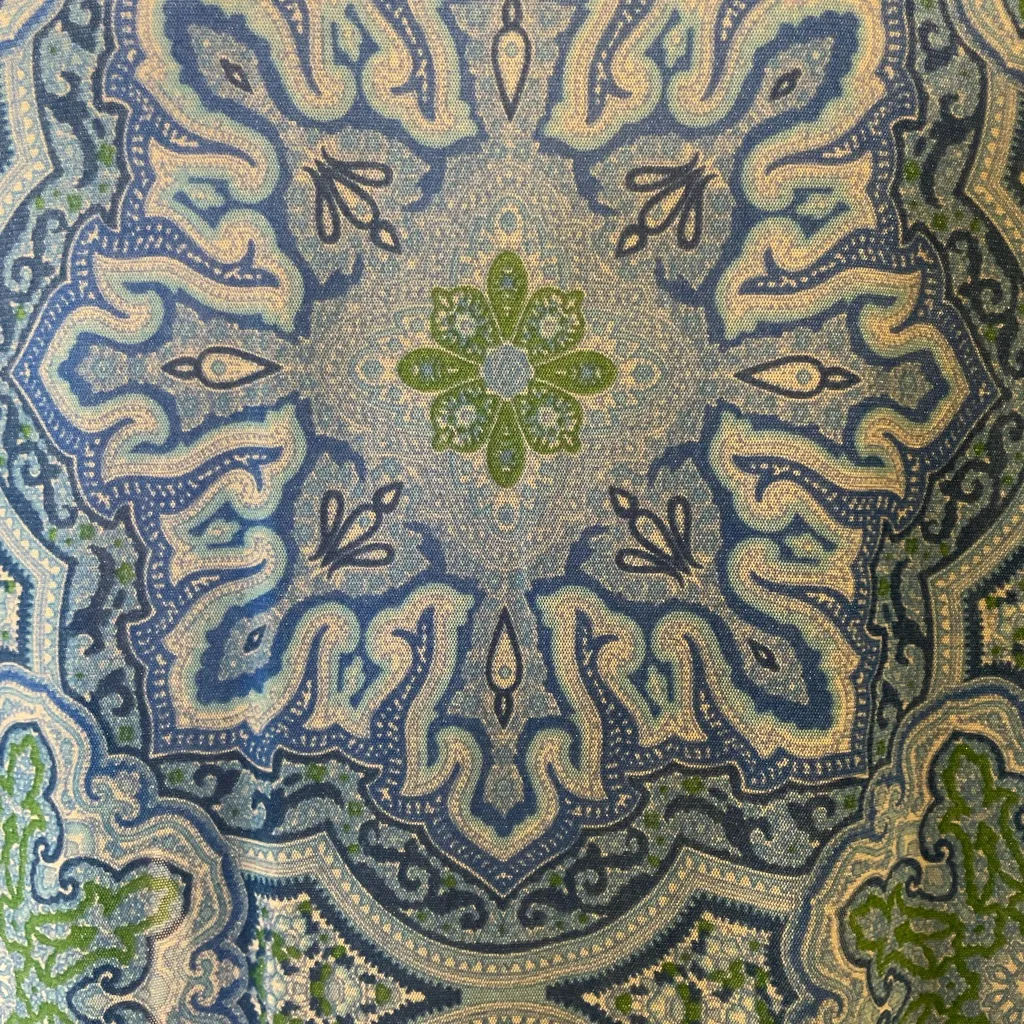 J.McLaughlin Balboa Knit Mesh Drape Blue Paisley Women's size XL - Image 7