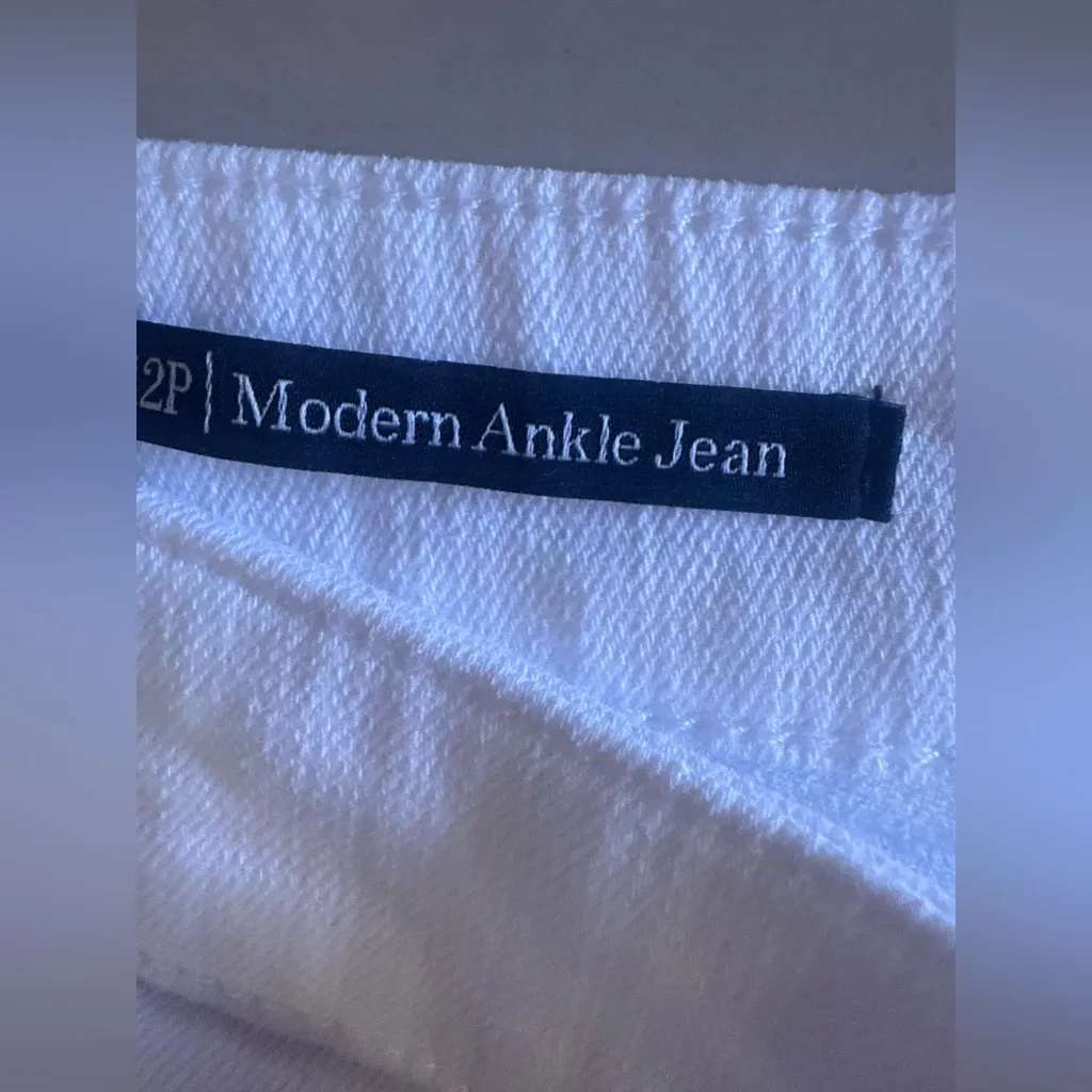 Talbots Women’s 2 Petite Modern   Ankle Jeans Stretch White Pocket Elegant - Image 13