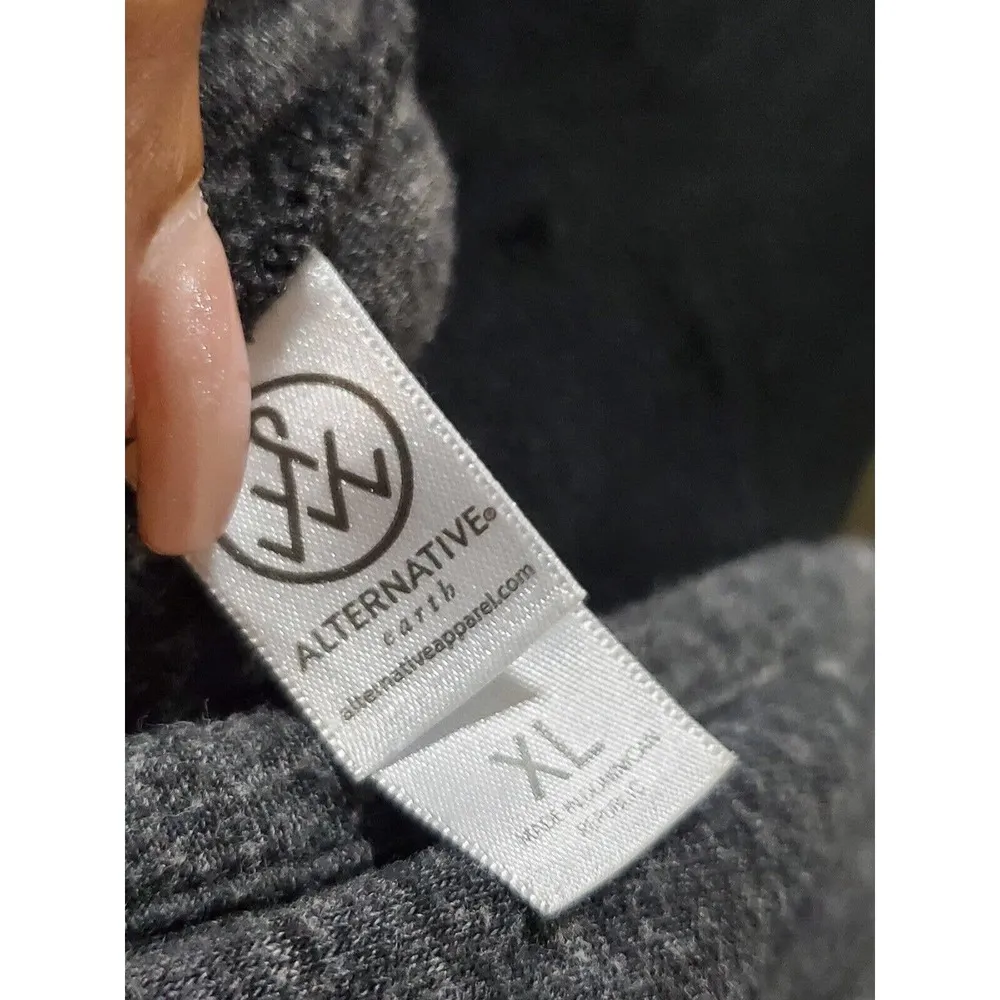 Alternative Womens Gray Polyester Long Sleeve Pullover Hoodie Sweater Size XL - Image 9