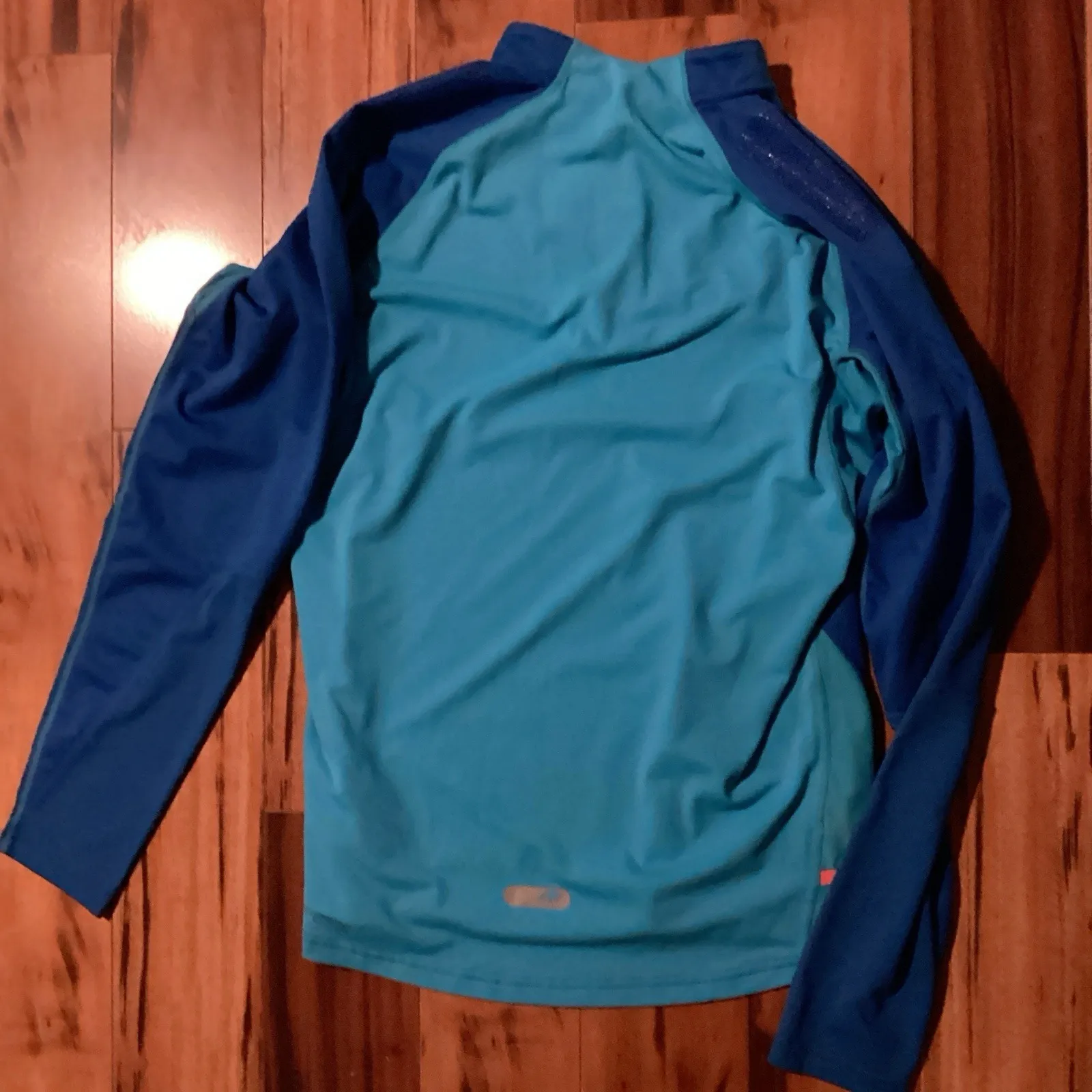 ASICS Resistant 1/4 Zip Pullover  Womens Large Teal/Orange Shirt/jacket - Image 2