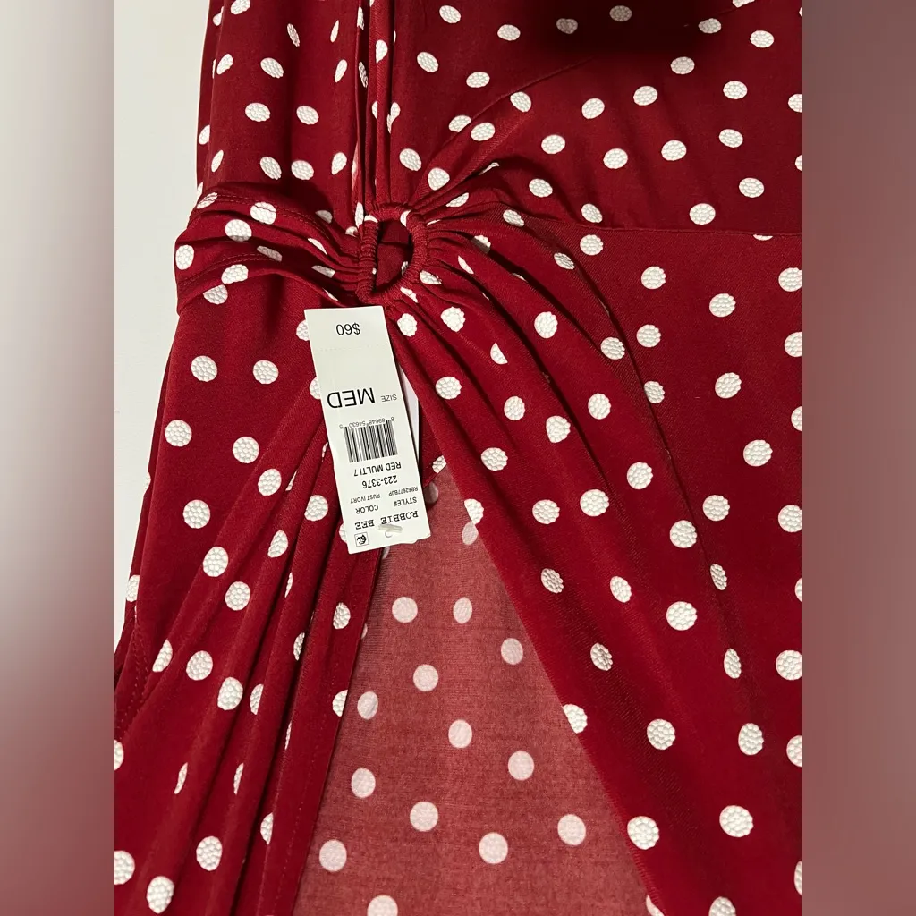 Red polka dot wrap dress - Image 5