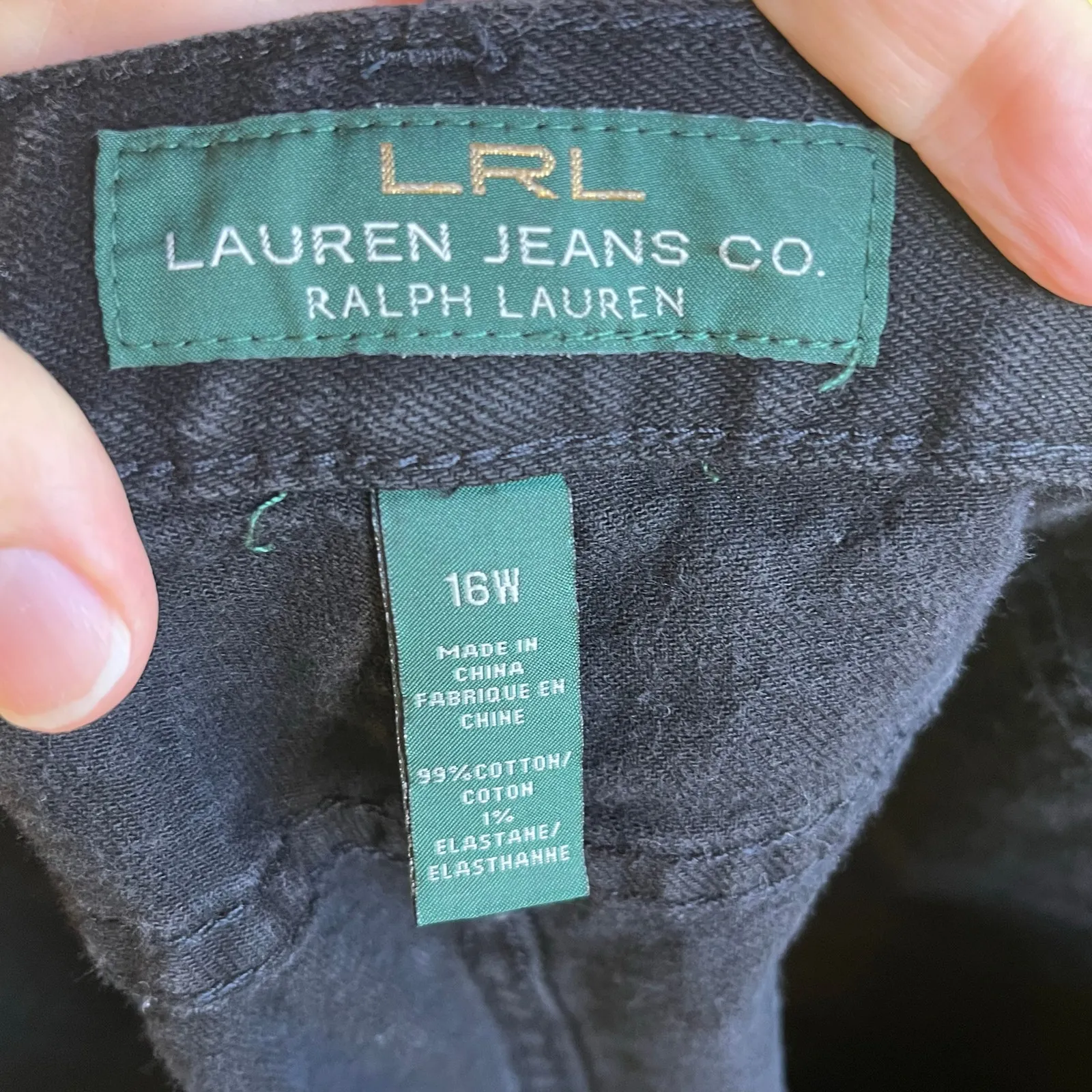 Lauren Ralph Lauren Women's Vintage Black Wash Straight Leg Jeans Size 16W - Image 6