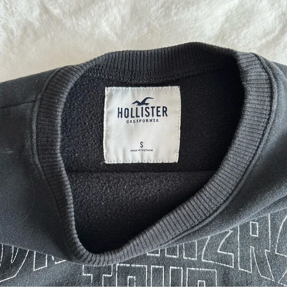 Hollister Graphic Band Crewneck Cropped Sweatshirt Women’s Size Small - Image 5