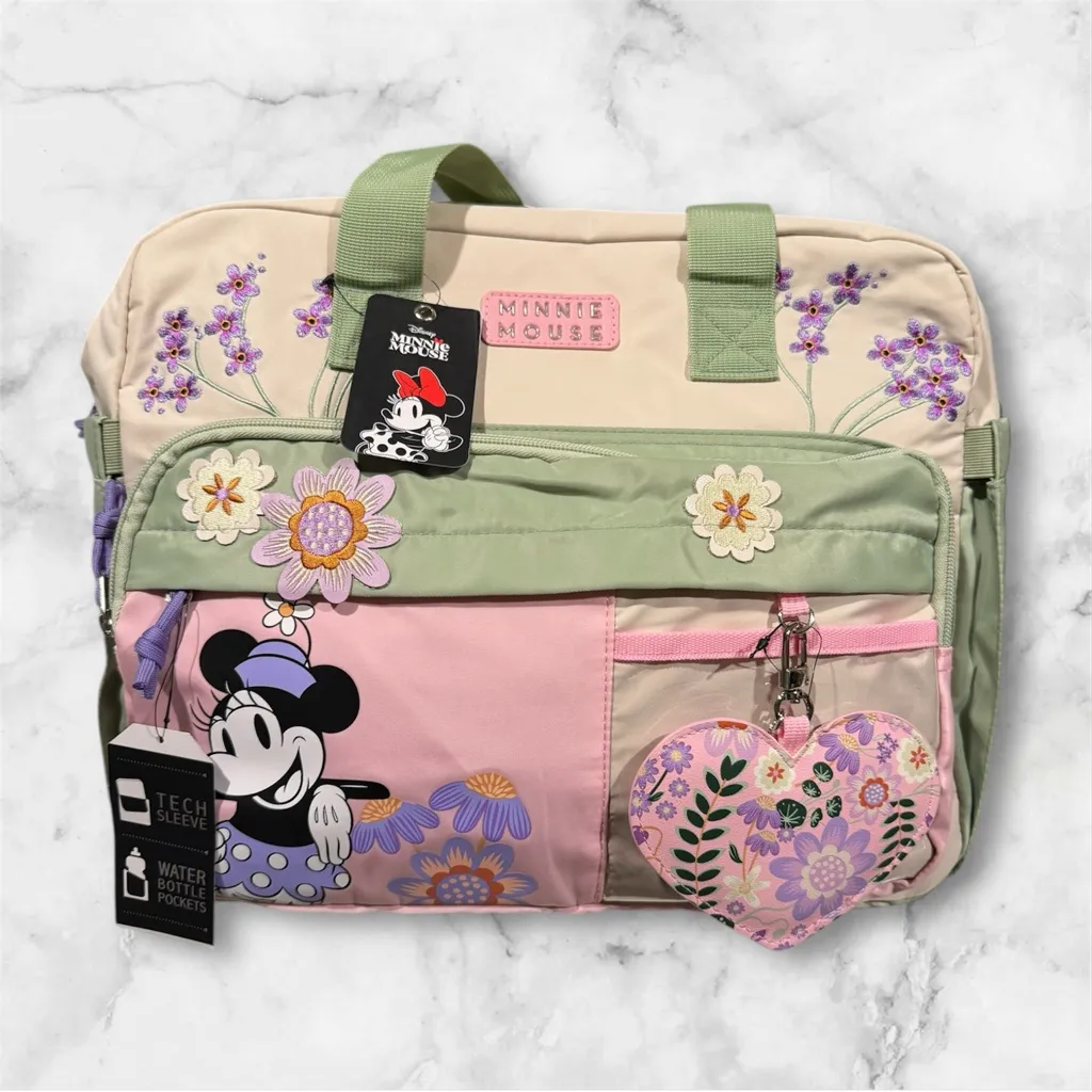 Disney Minnie Mouse messenger weekender backpack tote travel bag diaper baby bag - Image 5
