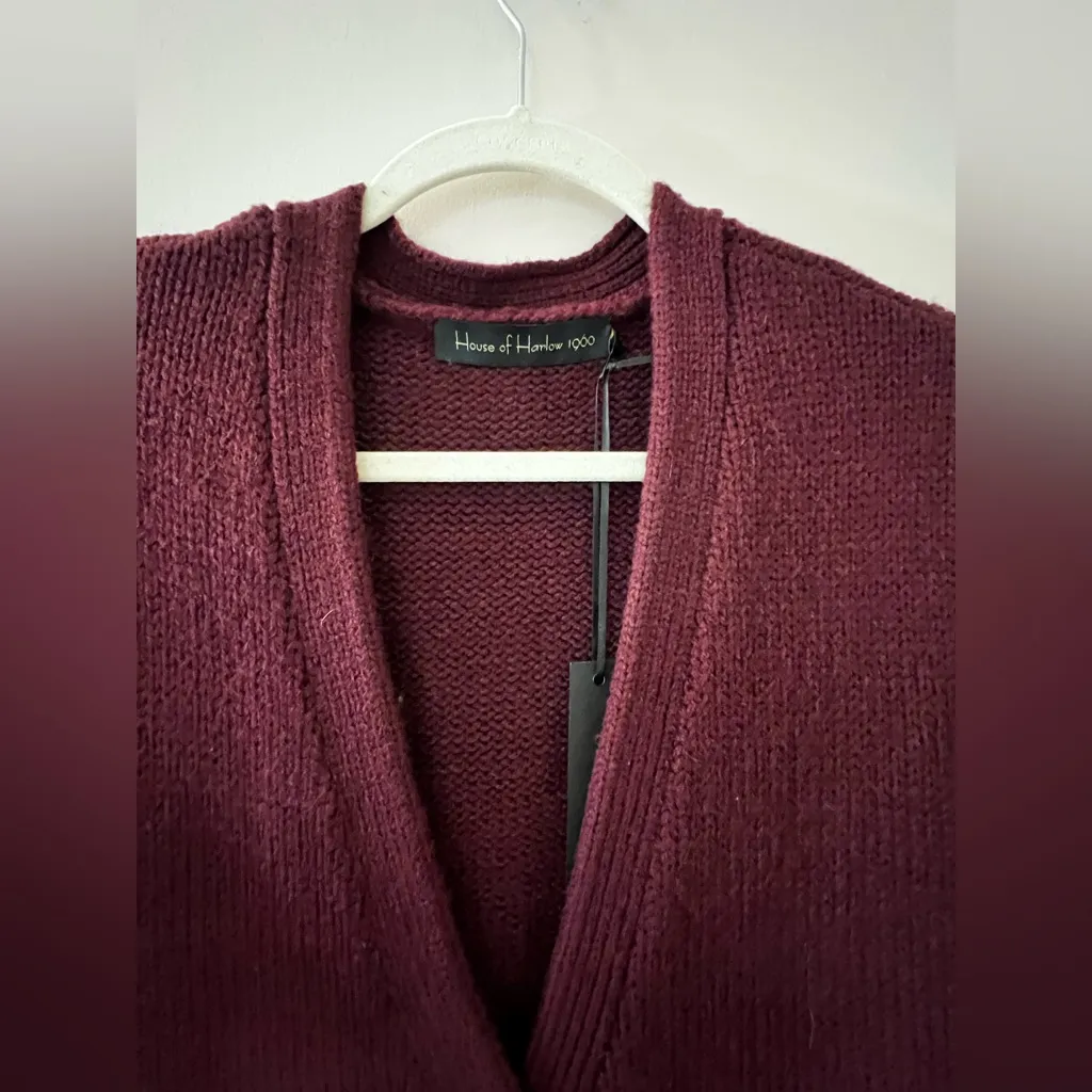 NWT REVOLVE Aidan Sweater Dress in Wine
House of Harlow 1960, size M - Image 6