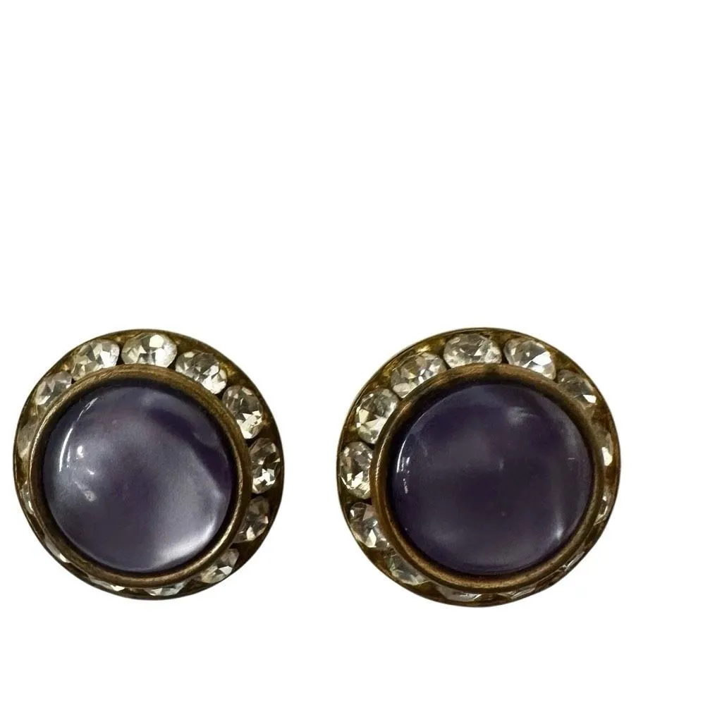 Coro Purple Moonglow Rhinestone Clip - Image 4