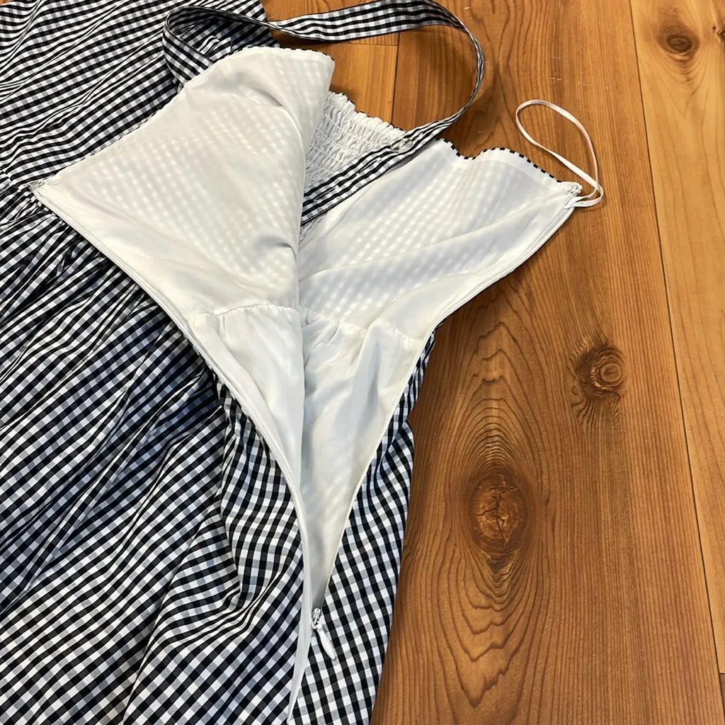 Altar’d State Gingham Bow Checkered Mini Dress Sleeveless Lined Smocked New XXL - Image 8