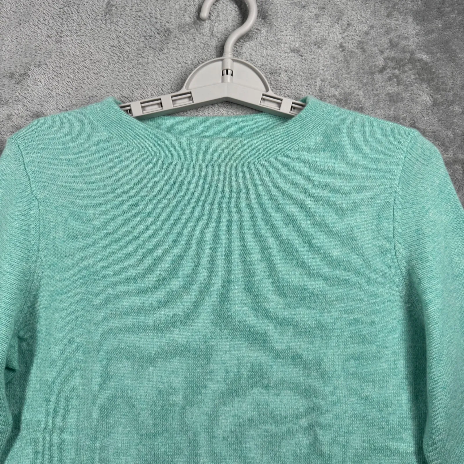 Talbots Sweater Pure Cashmere Small Mint Green‎ Seafoam Soft Cozy Luxury Knit - Image 4
