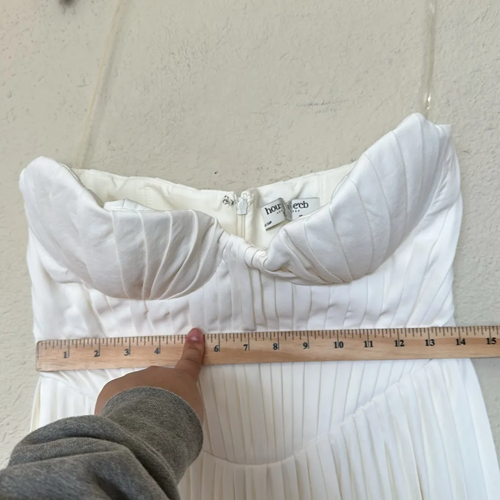 HOUSE OF CB M D-DD 'Amorata' Ivory Pleated Maxi Dress NWOT - Image 7