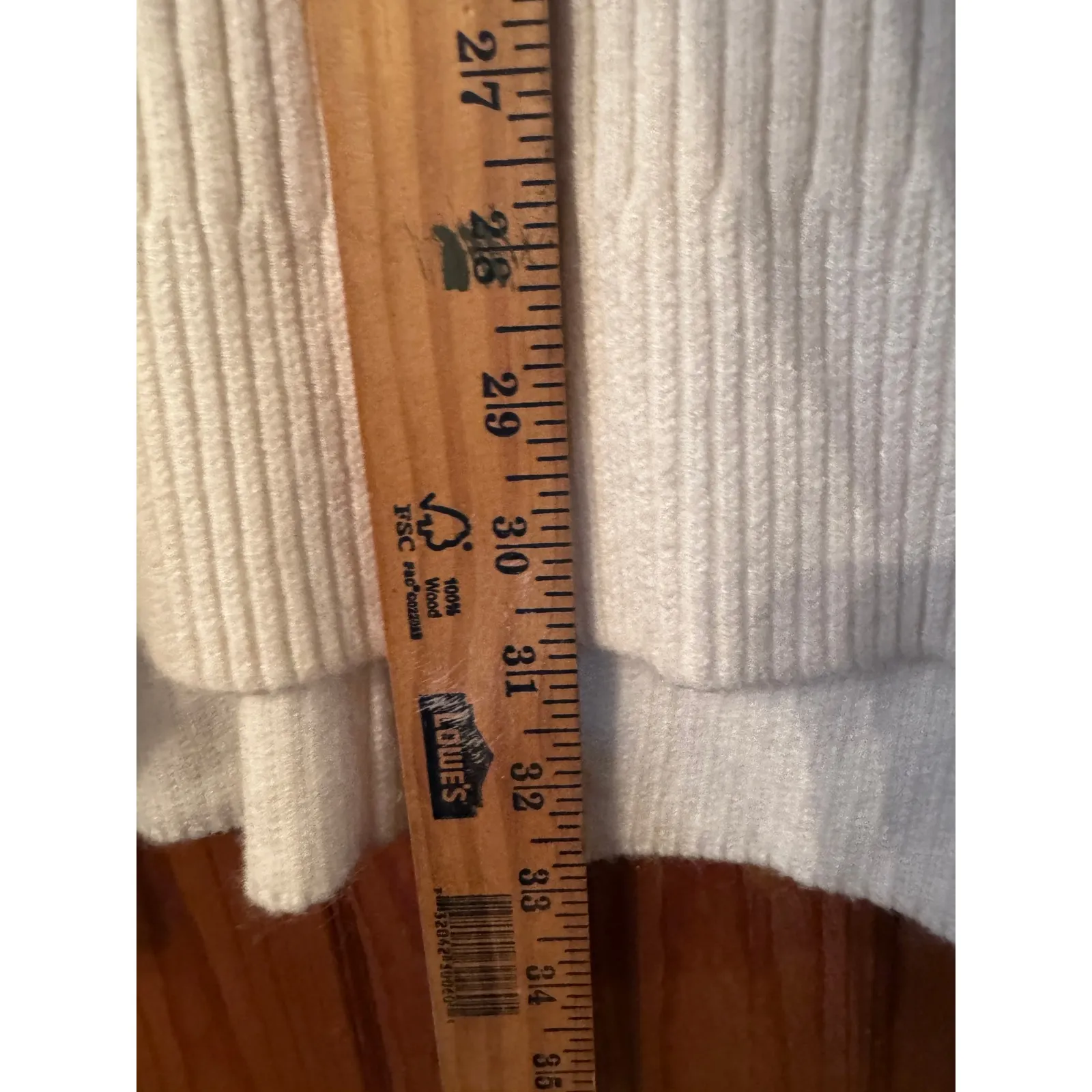 MOTH Cream White Mock funnel Neck Long Sleeve Sweater Tunic Size M - Image 7