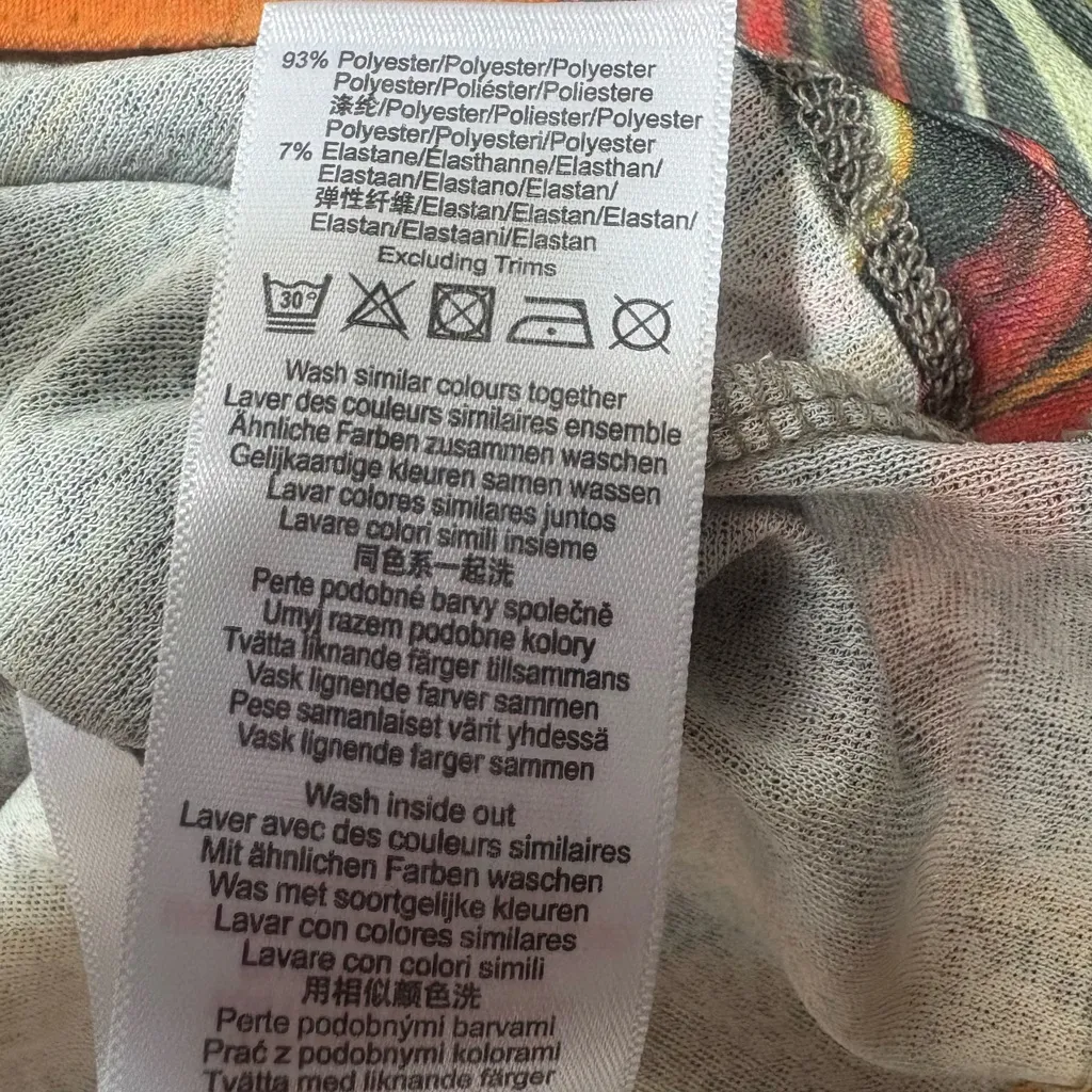 NGORDER Multi Swirl Cut Out Long Sleeve Crop Top Orange - Image 8