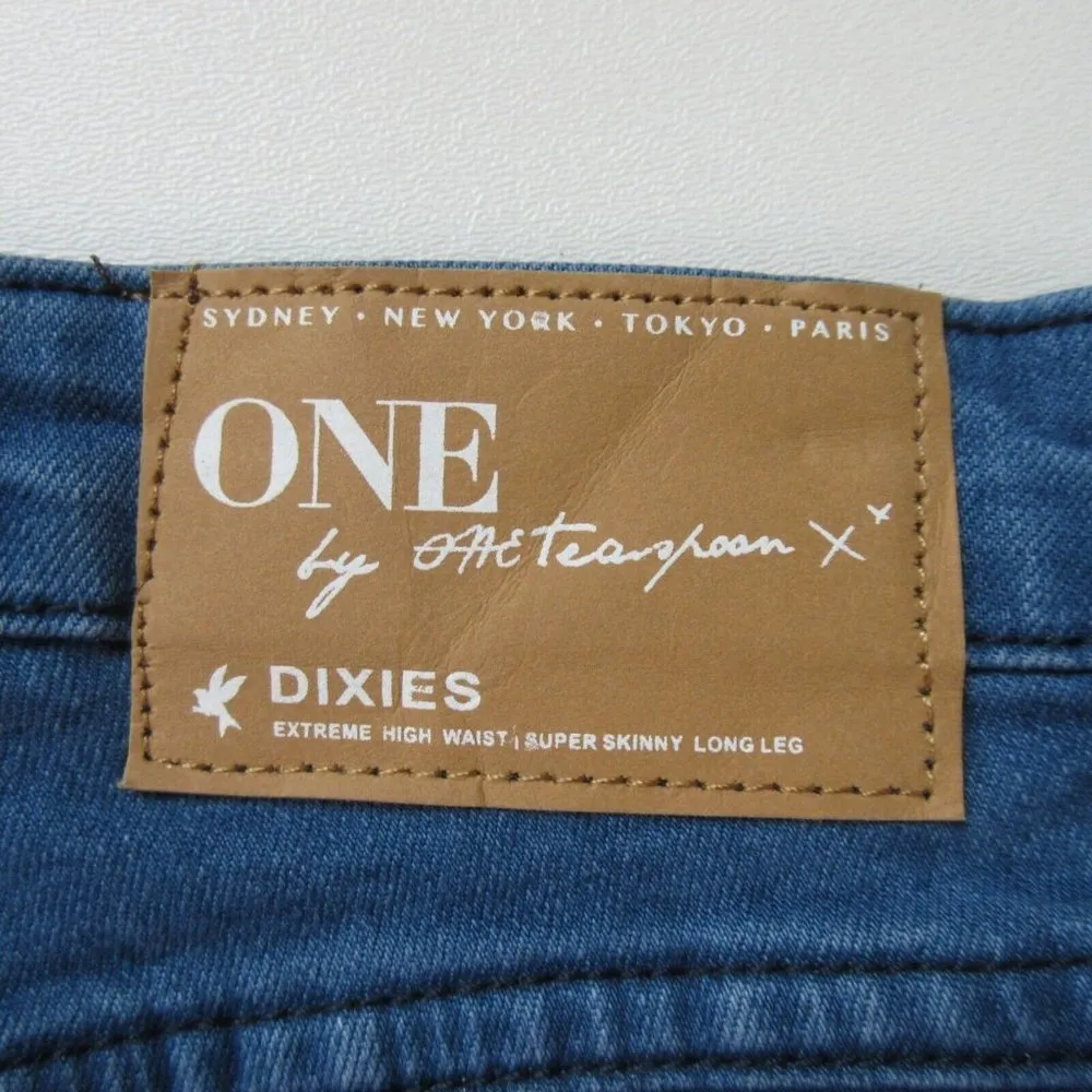 NWT One Teaspoon Freebirds in Freebird Knee Slit Destroyed Skinny Jeans 25 - Image 6