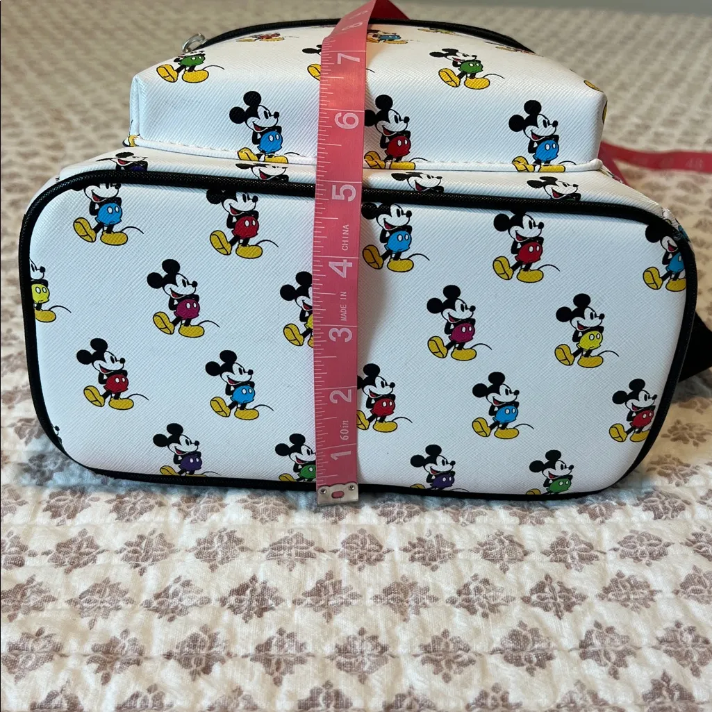 Disney Loungefly Mickey All Over Print Multi/Rainbow Mini Backpack WDW - Image 3