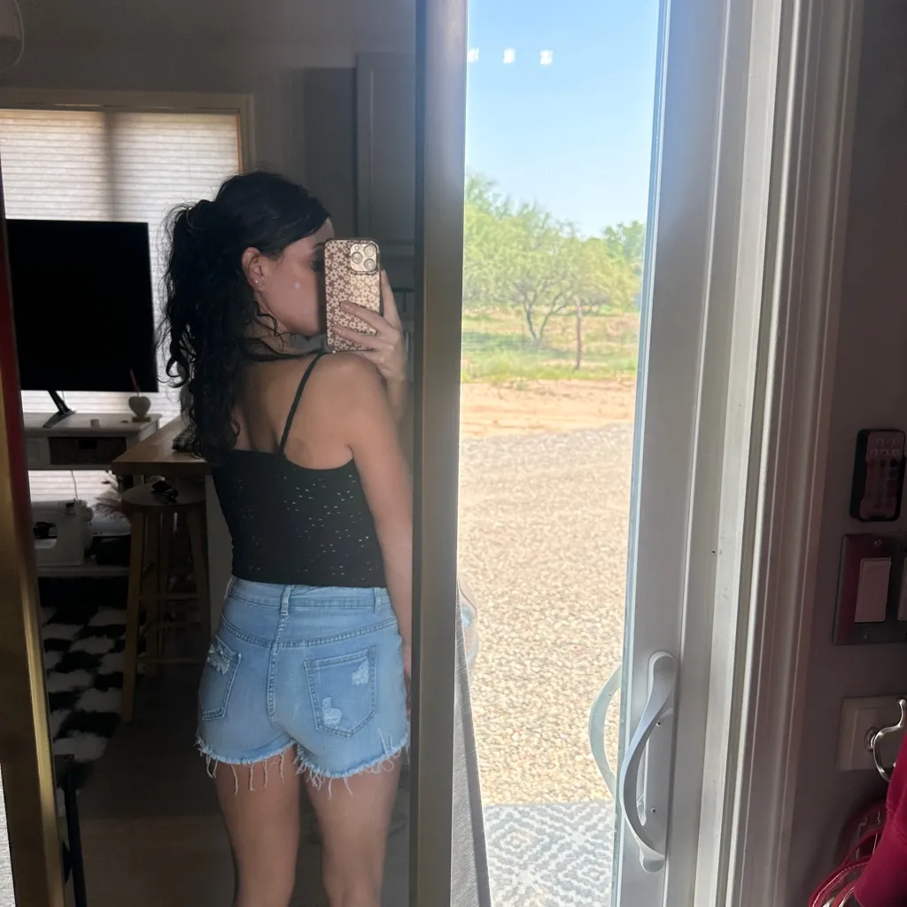 Women's Leopard Print top and Black Lace top Brown - Image 3