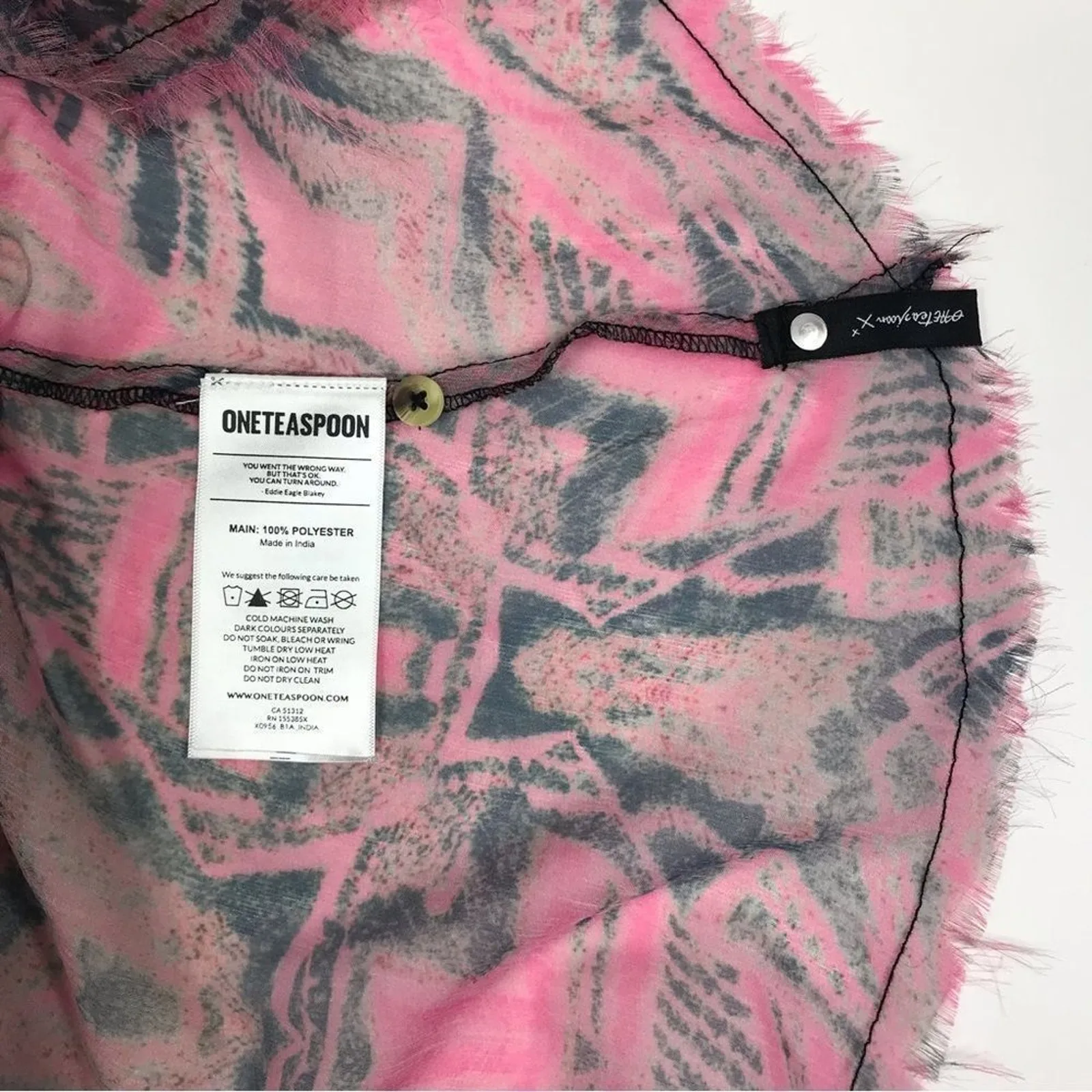 ONE TEASPOON Retro Airy Chiffon Hi Low Top XS Oversize Contemporary Preppy Boho - Image 13