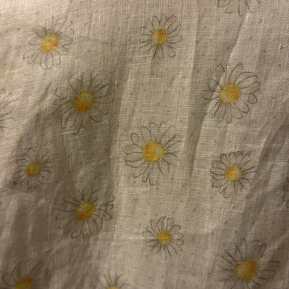 Sleeper  Brigitte Midi Linen Dress in Daisy Print size Large - Image 8
