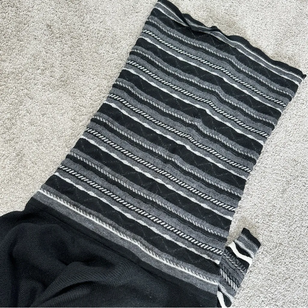 Simply Natural Designs Women’s 100% Baby Alpaca Poncho Rossana Cowlneck Black OS Size undefined - Image 11