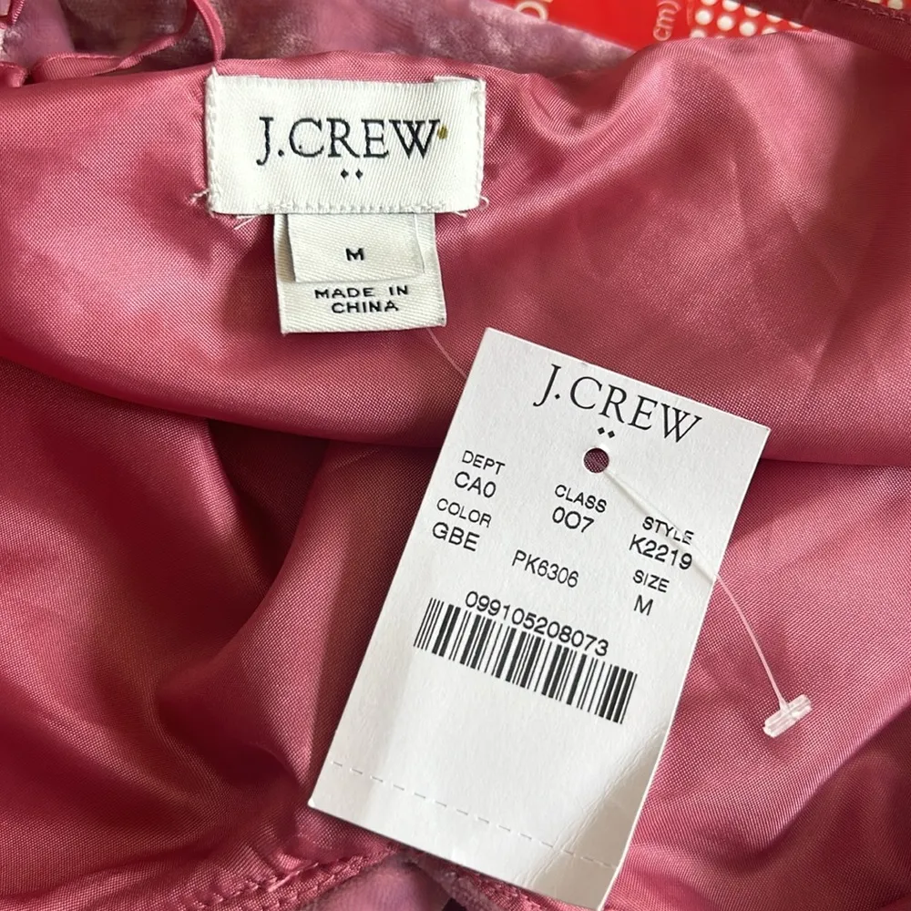 J. Crew Sleeveless Crushed Velvet Bubblegum Pink Top Size Medium NWT - Image 12