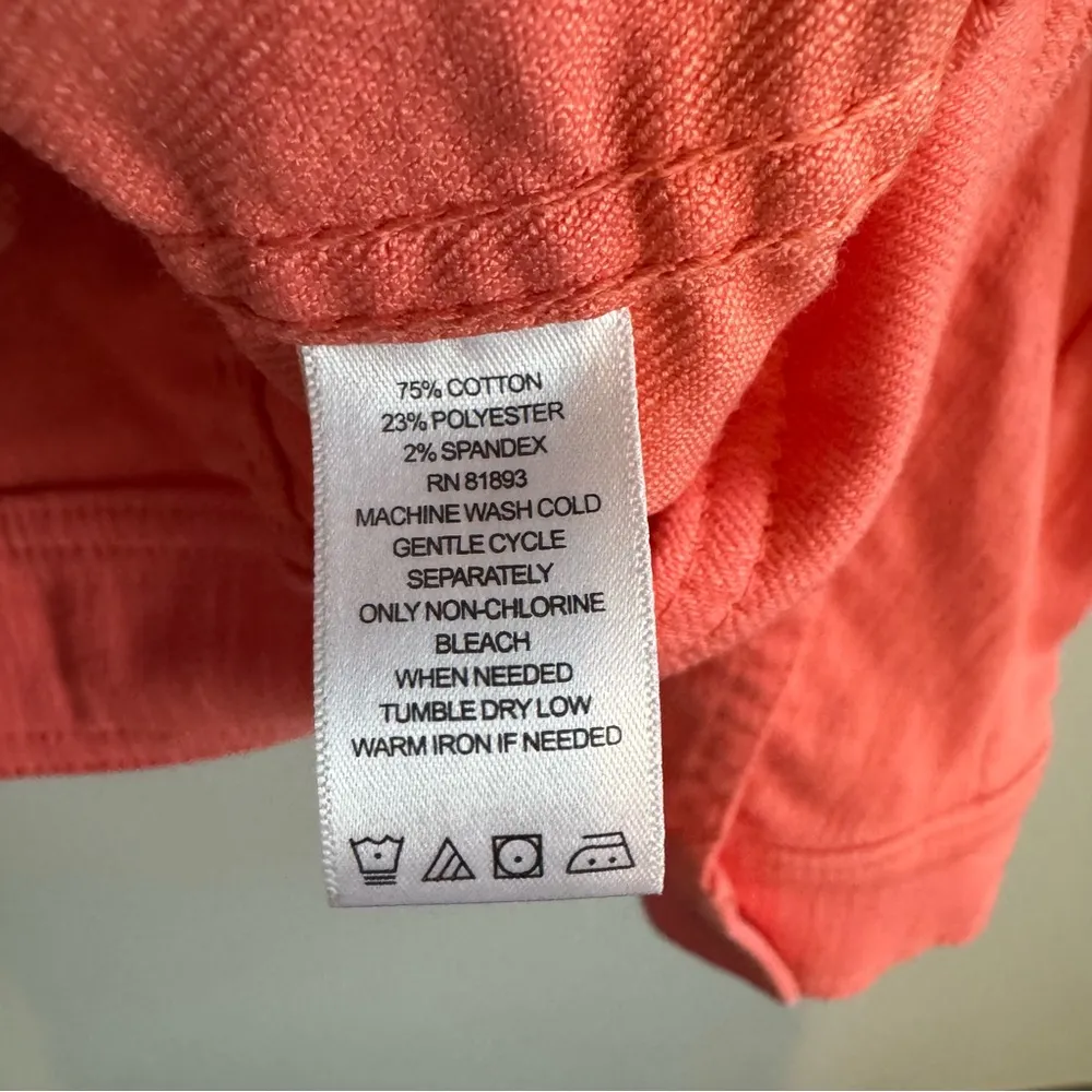 Liz Claiborne Denim Coral Jacket Women’s Size 8 - Image 11