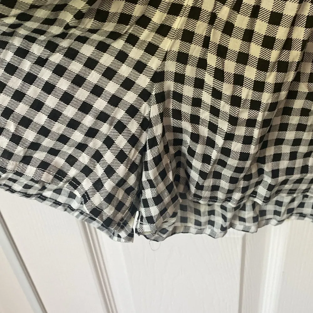 NWT Urban Outfitters Gingham Print Short Sleeve V Neck Button Down Romper - Image 3