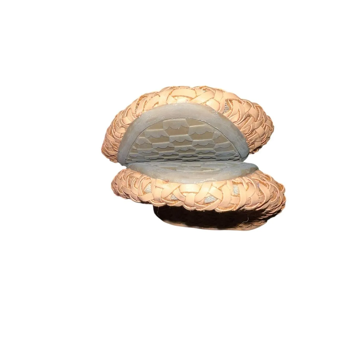 Birdies The Phoebe Woven Rattan Mule Flats Tan Faux Leather Size 8.5 - Image 4